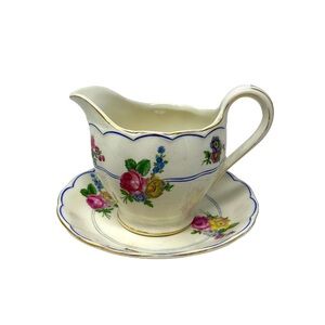 Creampetal Grindley Floral Creamer and Saucer